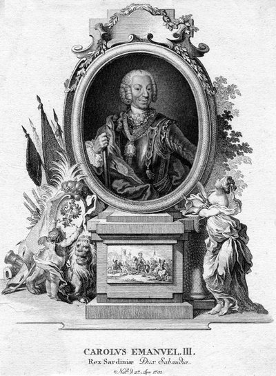 Charles Emmanuel III av Sardinien, hertig av Savojen och kung av Sardinien, 1701-1773 av Unbekannt