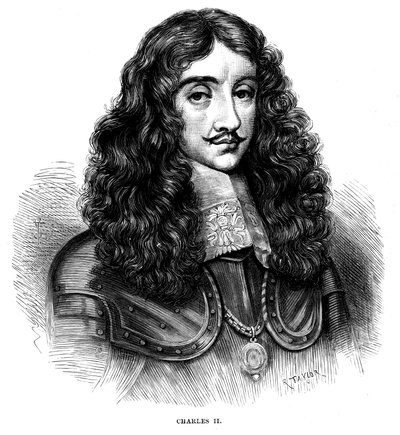 Karl II, kung av Storbritannien och Irland 1660-1685, c1880 av Unbekannt