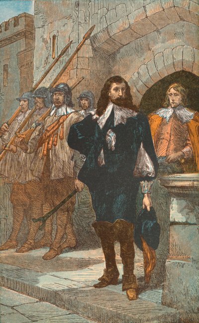 Karl I, på väg till ställningen, 1649, c1910 av Unbekannt
