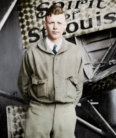 Charles Lindbergh, rekordstor flygare, 1927 av Unbekannt