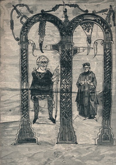 Karl den store och hans hustru, efter det tidigaste porträttet, c775, 1907 av Unbekannt