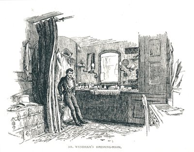 Charles Wyndham omklädningsrum med utsikt över Piccadilly på Criterion Theatre, 1891 av Unbekannt