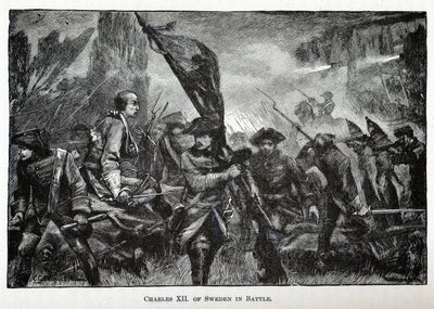 Karl XII av Sverige i strid, 1882 av Unbekannt