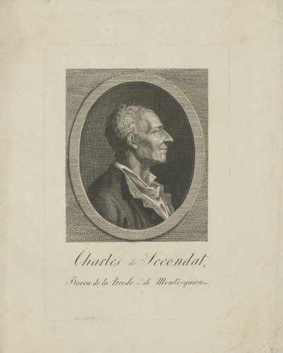 Charles de Secondat, baron de Montesquieu 1689-1755, ca. 1795. av Unbekannt