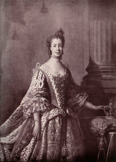 Charlotte Sophia av Mecklenburg-Strelitz, drottning gemål av George III, 1761-1762, 1919 av Unbekannt