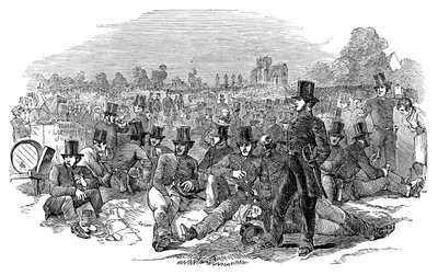 Chartist Agitation, polisstyrkan på Bonners Fields, 1848, 1900 av Unbekannt