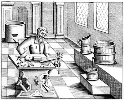 Kontrollera kvaliteten på salpeternitre, kaliumnitrat eller KN03, 1683 av Unbekannt