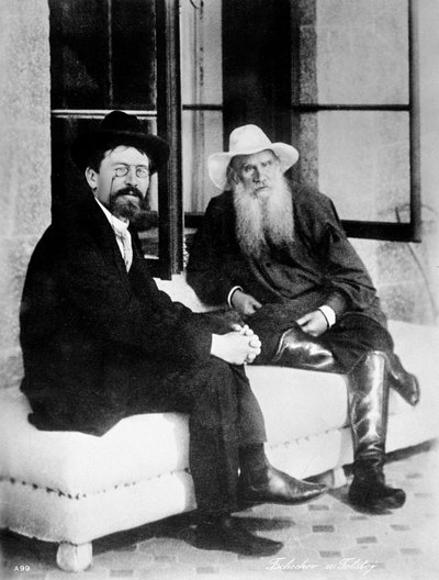 Tjechov och Tolstoj, sent 1800-tal av Unbekannt
