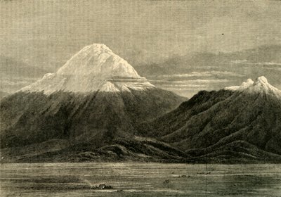 Chimborazo och Carihuairzao, från Direction of Riobamba, 1881. av Unbekannt