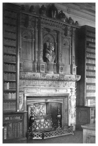 Skorstensstycke av biblioteket på Windsor Castle, 1896 av Unbekannt
