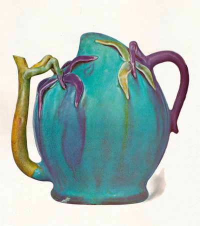 Kinesisk vinkruka med färgade glasyrer, c1680 av Unbekannt
