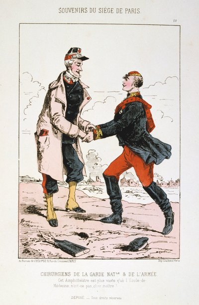 Kirurger från nationalgardet och armén, belägringen av Paris, fransk-preussiska kriget, 1870-1871. av Unbekannt