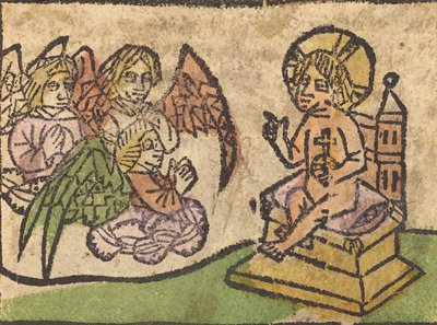 Kristusbarn med tre änglar, ca. 14601470. av Unbekannt