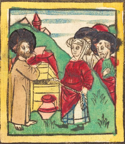 Kristus och Samariens kvinna, ca. 14401460. av Unbekannt