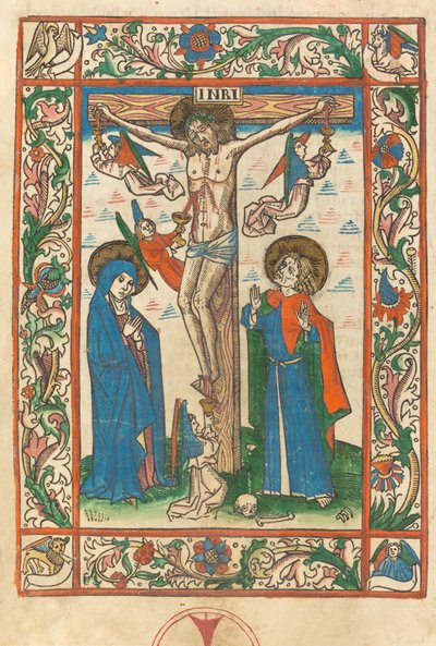 Kristus på korset med änglar, 1483. av Unbekannt