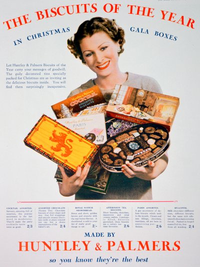 Julannons för Huntley och Palmers kex, 1935 av Unbekannt