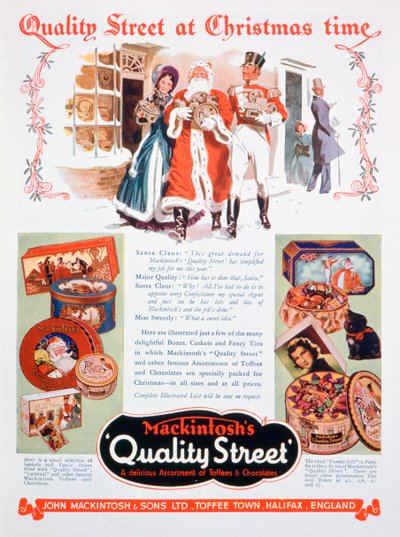 Julannons för Mackintoshs Quality Street, 1937 av Unbekannt