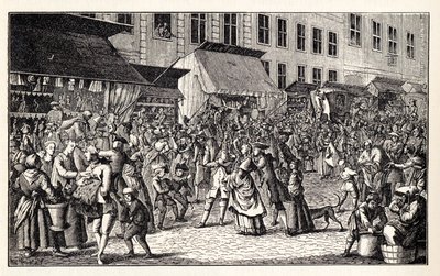 Julmarknad i Berlin, 1776. av Unbekannt