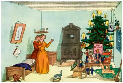 Julscen från Kung Nötknäppare av Heinrich Hoffmann, 1853 1956 av Unbekannt