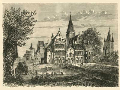 Kyrka och tempeltornet, Paris, 1890. av Unbekannt