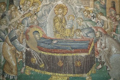 Kyrkan St. Frälsaren av Chora. The Dormition of the Virgin Istanbul Turquie av Unbekannt