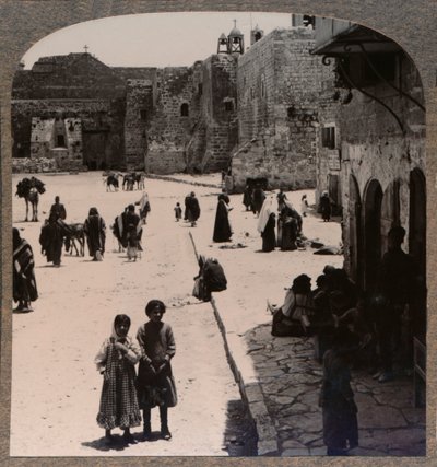 Födelsekyrkan, Betlehem, ca 1900 av Unbekannt