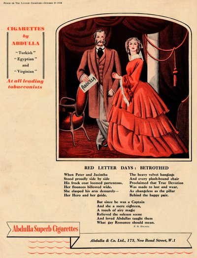 Cigaretter av Abdulla - Red Letter Days: Troloved, 1938 av Unbekannt