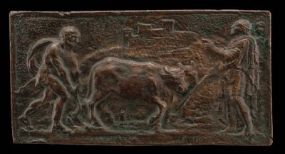 Cincinnatus vid plogen, sent 1500-tal. av Unbekannt