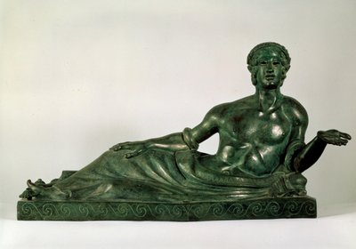Cinerary Urna i form av en liggande Ungdoms Etruria, tidigt 300-tal f.Kr av Unbekannt