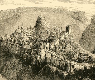Citadellet och palatset för de antika kungarna av Bulgarien i Tirnova, 1890. av Unbekannt