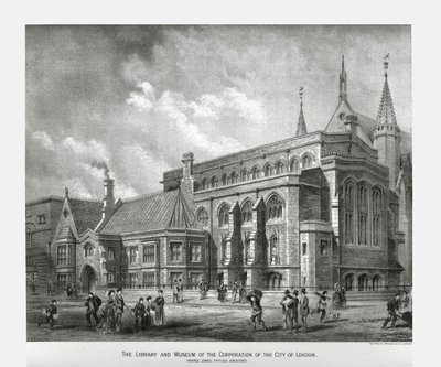 City of Londons bibliotek och museum, 1886 av Unbekannt