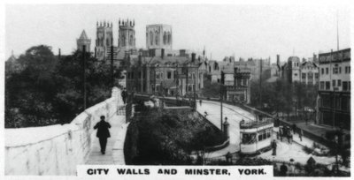 Stadsmurar och Minster, York, c1920-talet av Unbekannt
