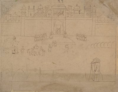 Stadsbild, 1800-talet. av Unbekannt