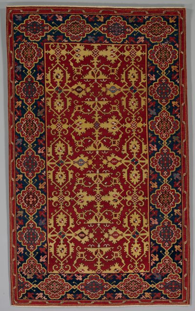 Klassisk turkisk matta med Lotto-mönster, 1600-1650. av Unbekannt