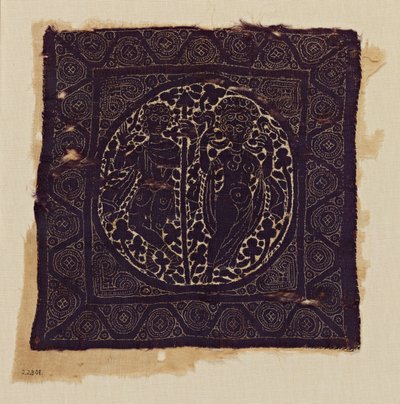 Tygfragment med Venus och Aeneas av Unbekannt
