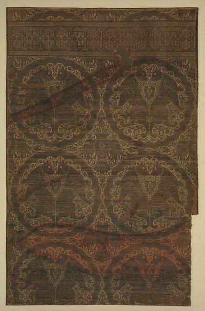 Duk av guld med kattdjur och örnar, 1225-1275. av Unbekannt