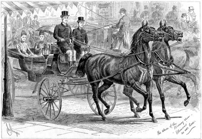 Tränare och hästar, 1889 av Unbekannt