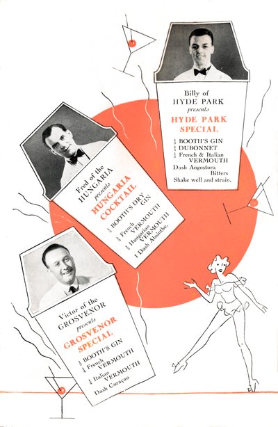 Cocktailrecept, c1935 1935. av Unbekannt