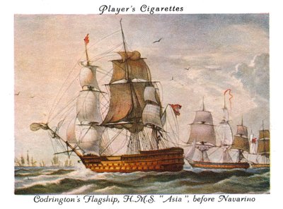Codringtons flaggskepp, H.M.S. Asien, före Navarino, 1936. av Unbekannt