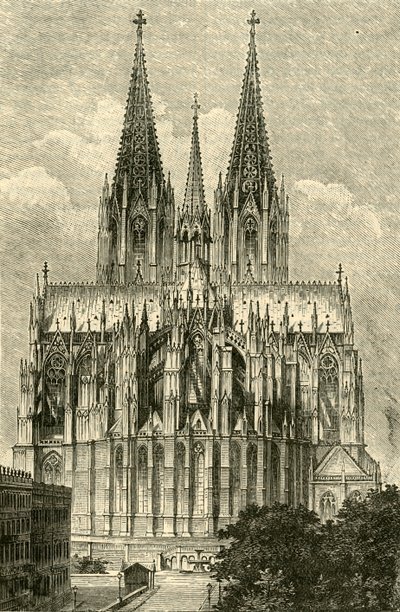 Kölnerdomen, från öster, 1890. av Unbekannt