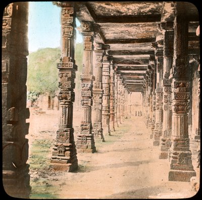 Colonnade, Delhi, Indien, sent 1800-tal eller tidigt 1900-tal av Unbekannt