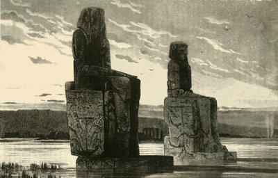 Kolossala stauer i Thebe, 1890. av Unbekannt