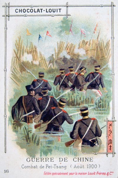 Strid vid Pei-Tsang, Kina, Boxer Rebellion, augusti 1900 av Unbekannt