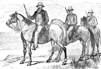 Kommendant Piet Uys, av Transvaal Mounted Volunteers, c1880 av Unbekannt
