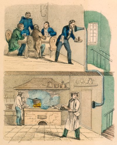 Kommunikation genom talrör, c1850 av Unbekannt