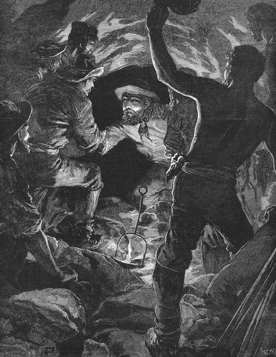 Färdigställande av St Gotthard-tunneln under Alperna, 1880 av Unbekannt