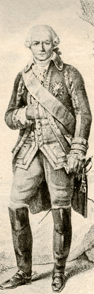 Comte de Rochambeau, visar klänning av en fransk officer, 1791, 1937. av Unbekannt