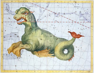 Stjärnbilden Cetus the Whale, 1729 av Unbekannt