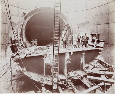 Konstruktion, tunnlar Konstruktion av Rotherhithe-tunneln, London av Unbekannt