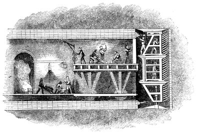 Konstruktion av Thames Tunnel, London, 1825-1843 av Unbekannt